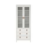 Mobile con vetrina 2 ante 78x32x199h cm bianco - Lazio