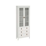Mobile con vetrina 2 ante 78x32x199h cm bianco - Lazio