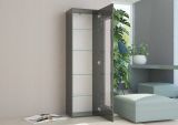 Mobile con vetrina elegante 45x34x162h cm antracite lucido - Adatka