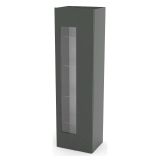 Mobile con vetrina elegante 45x34x162h cm antracite lucido - Adatka