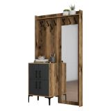 Mobile da ingresso 2 ante noce e antracite 120x200h cm - Isidore