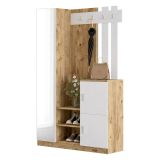Mobile da ingresso 2 ante quercia e bianco 113x179h cm - Arco
