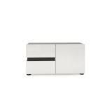 Mobile da ingresso Antananarivo, Entratina appendiabiti, Composizione per atrio, Consolle portaoggetti multifunzione, Made in Italy, 80x38h42 cm, Bianco lucido e Antracite