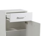 Mobile da Ingresso Bianco 2 Ripiani un Cassetto 58x35x104.5h cm, Un'anta - Ossona
