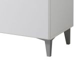 Mobile da Ingresso Bianco 2 Ripiani un Cassetto 58x35x104.5h cm, Un'anta - Ossona