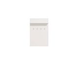 Mobile da Ingresso Bianco Bianco un Ripiano Appendiabiti 76x19.5x114h cm, Installazione Sospeso - Valdemone