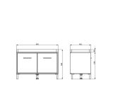 Mobile da Ingresso Bianco Crema Grigio Chiaro un Ripiano 2 Ante 80x40x57h cm, 2 Vani - Marciana