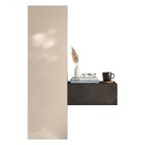 Mobile da Ingresso Bianco Crema Marrone Noce 15 Paia Cassetti 123x30x186h cm, 4 Ripiani Made in Italy - Faicchio
