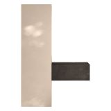 Mobile da Ingresso Bianco Crema Marrone Noce 15 Paia Cassetti 123x30x186h cm, 4 Ripiani Made in Italy - Faicchio
