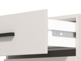 Mobile da Ingresso Bianco Crema Nero un Cassetto 2 Ripiani 51.5x35x98h cm, Un'anta - Trevi