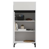 Mobile da Ingresso Bianco Crema Nero un Cassetto 2 Ripiani 54.5x40x109.5h cm, Un&#039;anta - Pollenza