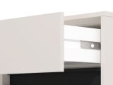 Mobile da Ingresso Bianco Crema Nero un Cassetto 2 Ripiani 54.5x40x109.5h cm, Un'anta - Pollenza