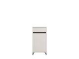Mobile da Ingresso Bianco Crema Nero un Cassetto 2 Ripiani 54.5x40x109.5h cm, Un'anta - Pollenza
