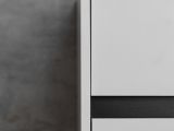 Mobile da Ingresso Bianco Crema Nero un Cassetto 2 Ripiani 54.5x40x109.5h cm, Un'anta - Pollenza