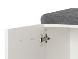 Mobile da Ingresso Bianco Grigio Scuro un Ripiano 2 Ante 79x35x45h cm, 2 Vani - Cannole