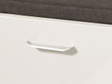 Mobile da Ingresso Bianco Grigio Scuro un Ripiano Un'anta 74.5x35x53h cm, 2 Vani - Ceranesi