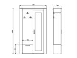 Mobile da Ingresso Bianco Larice Marrone Rovere Specchio Incluso 5 Ripiani 114x36.5x195h cm, Appendiabiti - Valva