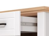 Mobile da Ingresso Bianco Opaco Marrone Rovere un Cassetto 2 Ripiani 60.5x41x105h cm, Un'anta - Rogeno