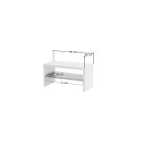 Mobile da ingresso Brazzaville, Entratina appendiabiti, Composizione per atrio, Consolle portaoggetti multifunzione, Made in Italy, 80x40h40 cm, Bianco lucido e Antracite