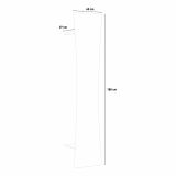 Mobile da ingresso da parete bianco lucido 40x186h cm - Anisinabe