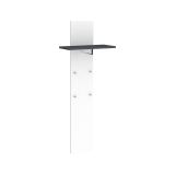 Mobile da ingresso elegante sospeso bianco lucido e ardesia 50x140h cm - Nives