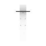 Mobile da ingresso elegante sospeso bianco lucido e ardesia 50x140h cm - Nives