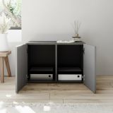 Mobile da Ingresso Grigio 2 Paia con Scarpiera 63x35x41h cm, 2 Ante - Scorrano