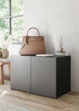 Mobile da Ingresso Grigio 2 Paia con Scarpiera 63x35x41h cm, 2 Ante - Scorrano