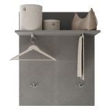 Mobile da Ingresso Grigio Cemento Installazione Sospesa Materiale Struttura in Legno Nobilitato 63x27x78h cm, Sfumatura Colore Struttura Cemento