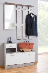 Mobile da Ingresso Grigio Colore Ante Grigio Fissaggio a Muro Consigliato 100x25x180h cm, - Irone