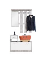 Mobile da Ingresso Grigio Colore Ante Grigio Fissaggio a Muro Consigliato 100x25x180h cm, - Irone