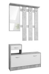 Mobile da Ingresso Grigio Colore Ante Grigio Fissaggio a Muro Consigliato 100x25x180h cm, - Irone