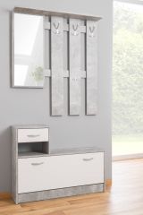 Mobile da Ingresso Grigio Colore Ante Grigio Fissaggio a Muro Consigliato 100x25x180h cm, - Irone