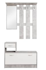 Mobile da Ingresso Grigio Colore Ante Grigio Fissaggio a Muro Consigliato 100x25x180h cm, - Irone
