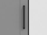 Mobile da Ingresso Grigio Marrone Rovere Nodi Specchio Incluso 3 Ripiani 75x41x194.5h cm, Appendiabiti - Coggiola