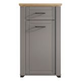 Mobile da Ingresso Grigio Marrone Rovere un Cassetto 2 Ripiani 60.5x41x105h cm, Un'anta - Rogeno