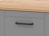 Mobile da Ingresso Grigio Marrone Rovere un Ripiano 2 Ante 103.5x41x47.5h cm, 2 Vani - Menfi