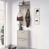 Mobile da Ingresso Marrone Olmo Appendiabiti Apertura a Ribalta 54x28x181h cm, 2 Ante - Sestola