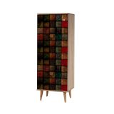 Mobile da Ingresso Marrone Quercia Nero Antracite 16 Paia Cassetti 50x38x135h cm, 7 Ripiani - Podgorica