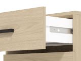 Mobile da Ingresso Marrone Rovere Chiaro Nero un Cassetto 2 Ripiani 52x35x98h cm, Un'anta - Trevi