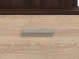 Mobile da Ingresso Marrone Rovere Marrone Noce Specchio Incluso un Cassetto 133.5x33x197.5h cm, 9 Ripiani - Volpara