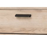 Mobile da Ingresso Marrone Rovere Nero un Cassetto 2 Ripiani 54x35x101h cm, Un'anta - Sezzadio