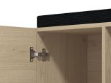 Mobile da Ingresso Marrone Rovere Nero un Ripiano 2 Ante 77x35x40.5h cm, 2 Vani - Druento