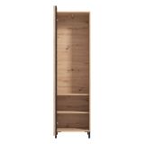 Mobile da Ingresso Marrone Rovere Nodi Nero Specchio Incluso 2 Ripiani 193x55x40h cm, Appendiabiti - Apia
