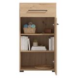 Mobile da Ingresso Marrone Rovere Nodi Nero un Cassetto 2 Ripiani 54.5x40x101.5h cm, Un&#039;anta - Pincara