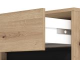 Mobile da Ingresso Marrone Rovere Nodi Nero un Cassetto 2 Ripiani 54.5x40x109.5h cm, Un'anta - Pollenza