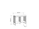 Mobile da Ingresso Marrone Rovere Nodi Nero un Ripiano 2 Ante 84.5x35x59.5h cm, 2 Vani - Roascio