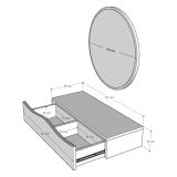 Mobile da Ingresso Marrone Rovere Specchio Incluso un Ripiano 82x30x15h cm, Modulabile - Cremano