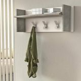 Mobile da ingresso minimal sospeso bianco e cemento 90x34h cm - Angry