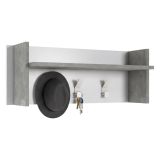 Mobile da ingresso minimal sospeso bianco e cemento 90x34h cm - Angry